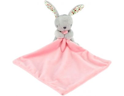 Zajíc usínáček plyš 24 x 24 cm růžový