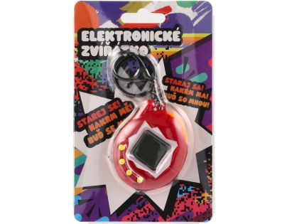 Teddies Zvířátko elektronické přívěsek plast 5x6cm na bat. 4 barvy se zvukem na kartě 12ks v boxu