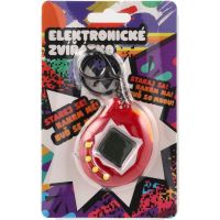 Teddies Zvířátko elektronické přívěsek plast 5x6cm na bat. 4 barvy se zvukem na kartě 12ks v boxu 6