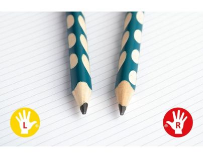 Tenka ergonomická grafitová tužka pro leváky STABILO EASYgraph S modrá 2 ks HB