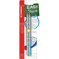 Tenka ergonomická grafitová tužka pro leváky STABILO EASYgraph S modrá 2 ks HB