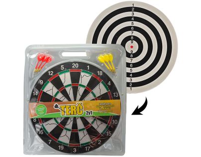 Terč 2v1 na šipky 43 cm
