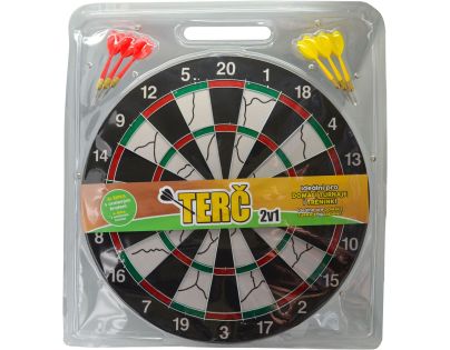 Terč 2v1 na šipky 43 cm