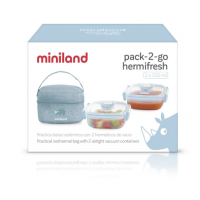 Miniland Termoizolační pouzdro a 2 hermetické misky na jídlo Blue 4