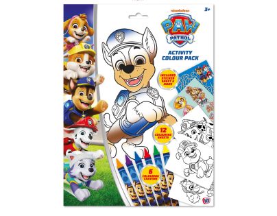 Tlapková patrola pracovní listy s barvami