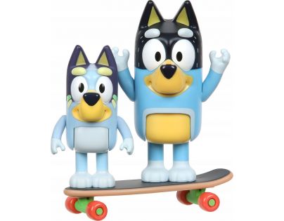 TM Toys Bluey figurky Bluey a Bandit na skateboardu