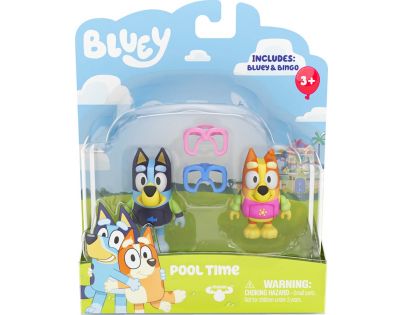 TM Toys Bluey figurky Bluey a Bingo Čas na bazén 2 ks