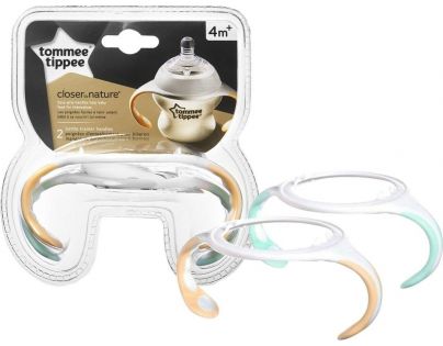 Tomme Tippee Držadla ke kojeneckým lahvím 2ks zelené a oranžové