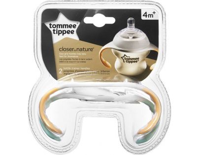 Tomme Tippee Držadla ke kojeneckým lahvím 2ks zelené a oranžové
