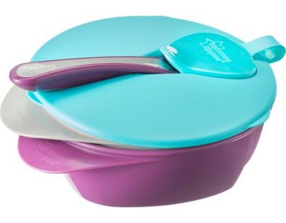 Tomme Tippee Explora Misky pro snadné nabírání 2ks Fialovo-tyrkysová