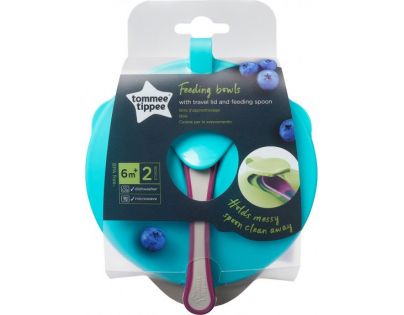 Tomme Tippee Explora Misky pro snadné nabírání 2ks Fialovo-tyrkysová