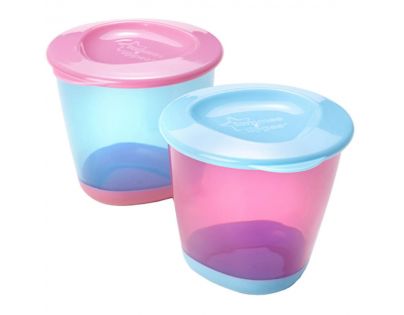 Tomme Tippee Explora Nádobky na jídlo s měkkým dnem 2ks Růžovo-modrá