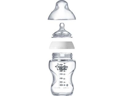 Tomme Tippee Kojenecká láhev C2N 250 ml skleněná 0 m+