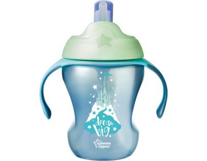 Tomme Tippee Netekoucí hrnek s brčkem Explora Easy Drink 230ml 6m+ zelený se zámkem