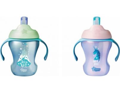 Tomme Tippee Netekoucí hrnek s brčkem Explora Easy Drink 230ml 6m+ zelený se zámkem
