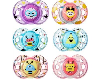 Tomme Tippee Šidítko C2N silikon Fun 2ks 6-18 m modré