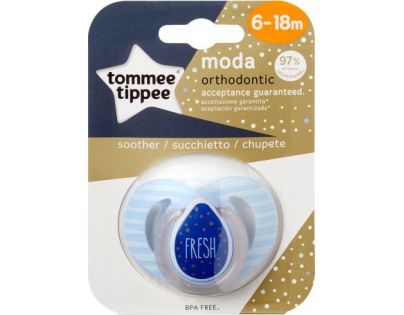Tomme Tippee Šidítko C2N silikon Moda 6-18m modré