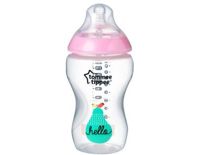 Tommee Tippee Kojenecká láhev C2N 340ml 3m+ sv. růžová