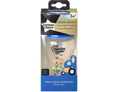 Tommee Tippee Kojenecká láhev C2N modrá 340 ml 3 m+ traktor
