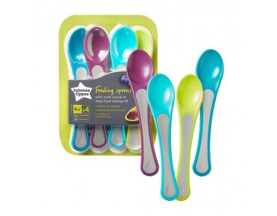 Tommee Tippee Lžičky na krmení široké od 6 měsíců 4 ks