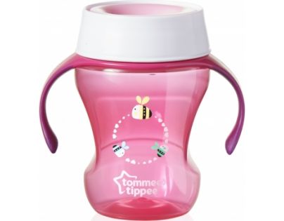Tommee Tippee Netekoucí hrnek Explora s držadly 230ml 6m+ růžová
