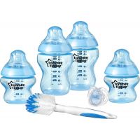 Tommee Tippee Sada kojeneckých lahviček C2N s kartáčem modrá Tommee Tippee Sada kojeneckých lahviček C2N s kartáčem modrá