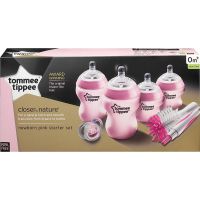 Tommee Tippee Sada kojeneckých lahviček C2N s kartáčem růžová 4