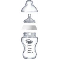 Tommee Tippee Sada kojeneckých lahviček C2N skleněných s kartáčem 6