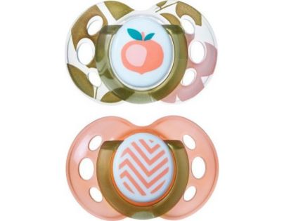 Tommee Tippee Šidítko C2N silikon Moda 2 ks růžové jablíčko