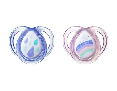 Tommee Tippee Šidítko CTN silikon Any Time 2ks 0-6m Fialový-Růžový
