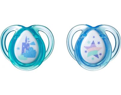 Tommee Tippee Šidítko CTN silikon Any Time 2ks 0-6m modro-tyrkysový