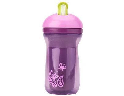 Tommee Tippee Termo kelímek Explora se zaklapávacím brčkem 300ml 18m+ Růžová