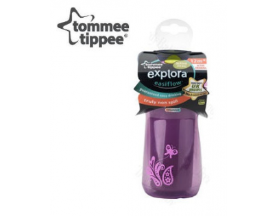 Tommee Tippee Termo kelímek Explora se zaklapávacím brčkem 300ml 18m+ Růžová