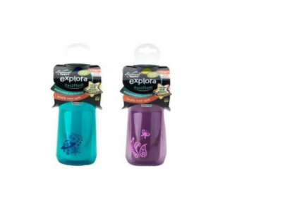 Tommee Tippee Termo kelímek Explora se zaklapávacím brčkem 300ml 18m+ tyrkysová UFO