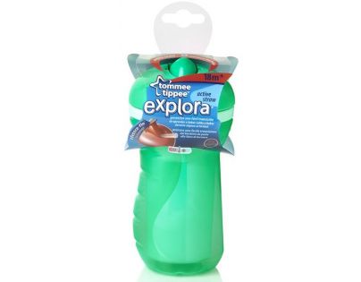 Tommee Tippee Termo kelímek Explora se zaklapávacím brčkem 300ml 18m+ Zelená
