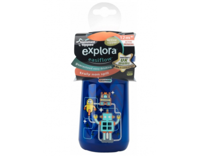 Tommee Tippee Termo kelímek Explora trénovací 300ml 24m+ modrá roboti