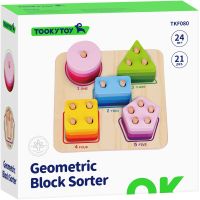 Tooky Toy Dřevěná skládačka geometrické tvary 2