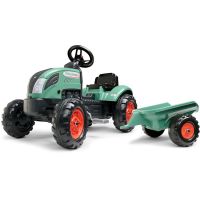 Traktor šlapací farmářský tmavě zelený Vintage - Poškozený obal