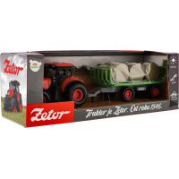 Teddies Traktor Zetor s vlekem a balíky plast 36 cm 2