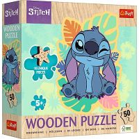 Trefl Dřevěné Puzzle 50 dílků Lilo&Stitch