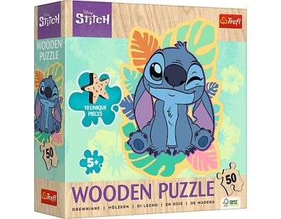 Trefl Dřevěné Puzzle 50 dílků Lilo&Stitch