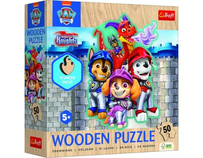 Trefl Dřevěné Puzzle 50 dílků Tlapková patrola