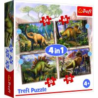 Trefl Puzzle 4v1 Dinosauři