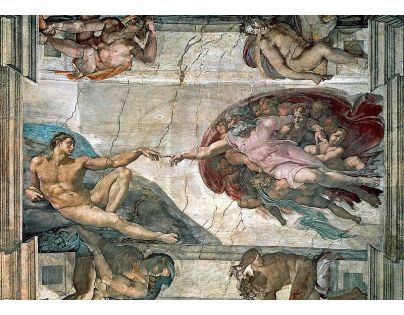 Trefl Puzzle Michelangelo Stvoření Adama 1000 dílků