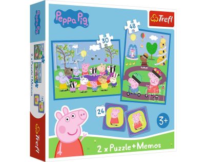 Trefl Puzzle Prasátko Peppa 2v1 + pexeso
