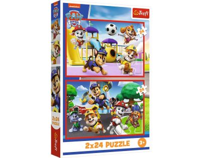 Trefl Puzzle Psí den zábavy 2v1 Tlapková patrola 2x24 dílků