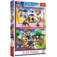 Trefl Puzzle Psí den zábavy 2v1 Tlapková patrola 2x24 dílků
