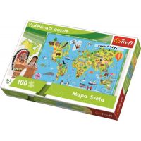 Trefl Vzdělávací puzzle mapa světa 100 dílků 2