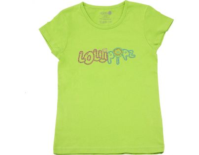 Kawaii Tričko Lollipopz s kamínkovou aplikací zelené Velikost 140 cm