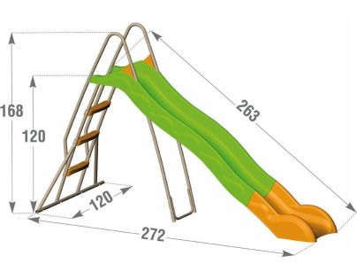 Trigano Klouzačka 250 cm Toboggans - Poškozený obal